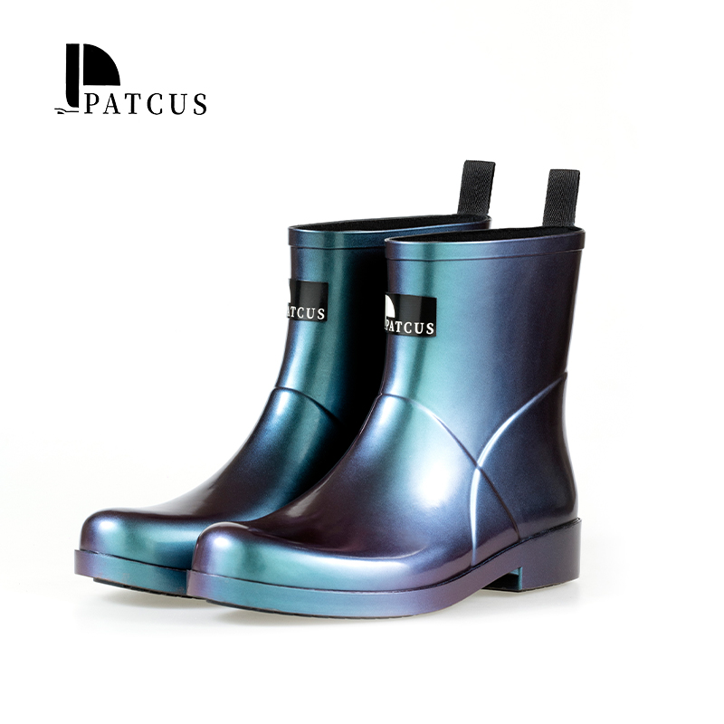 Stivali da pioggia in gomma alla moda, colori fantasiosi per uomo di Patcus